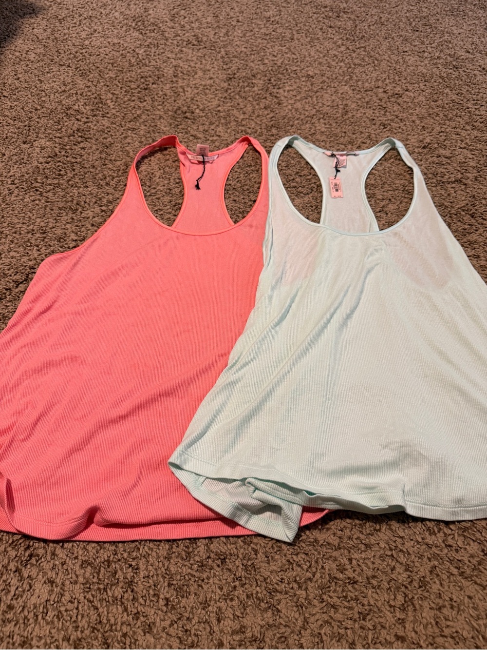 Victoria's Secret Ribbed Racerback Tank Tops, SIZE XL